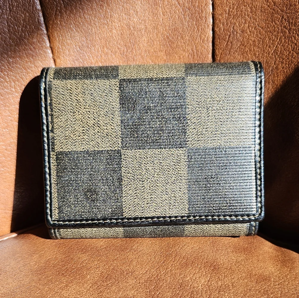 Fendi Tri-Fold Pequin Small Wallet